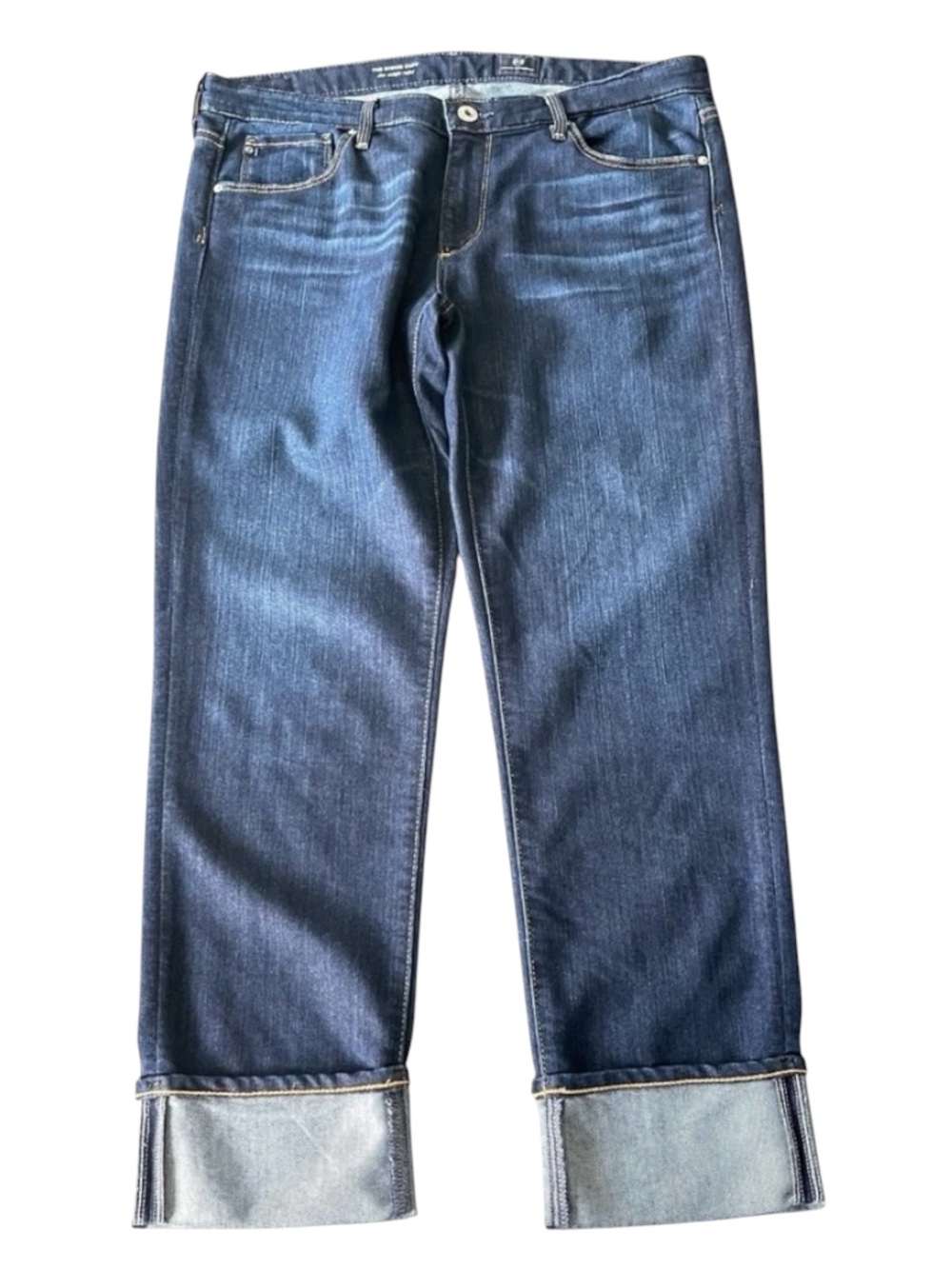 AG The Stevie Cuff Slim Straight Cuffed Jeans (31x27)
